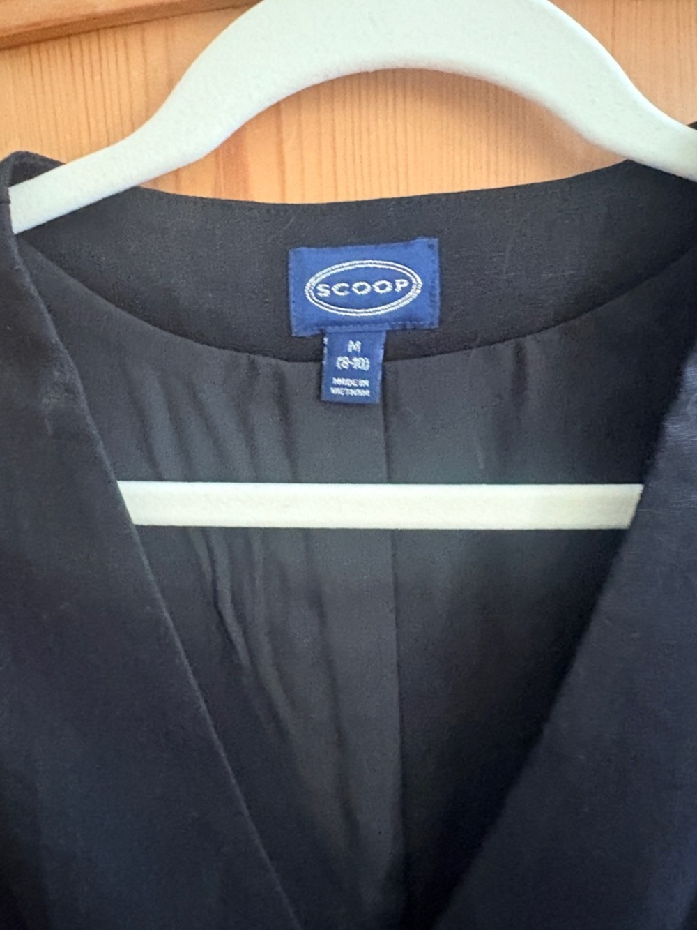 NWT Scoop NYC Black Button Front Linen Blend Vest sz Medium - Picture 3 of 4